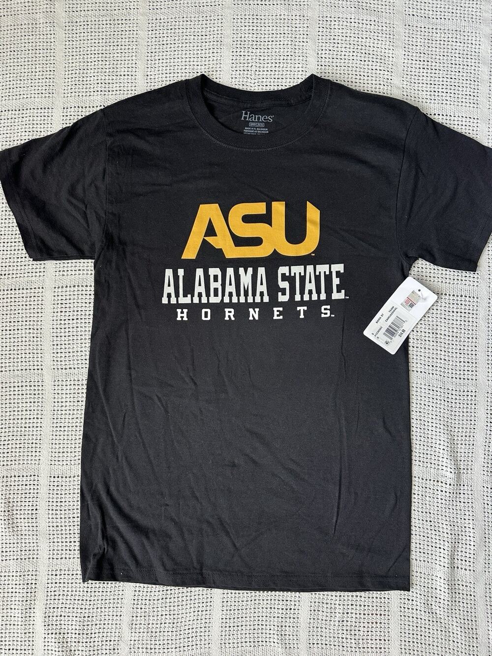 Alabama State Hornets ASU T-Shirt Men’s Small Black NCAA College Hanes NWT